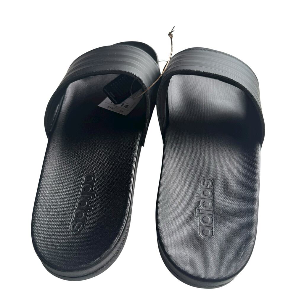 Adidas Mens 13/Womens 14 Adilette Comfort Slides Sandals Black/Black 3S - Picture 3 of 6